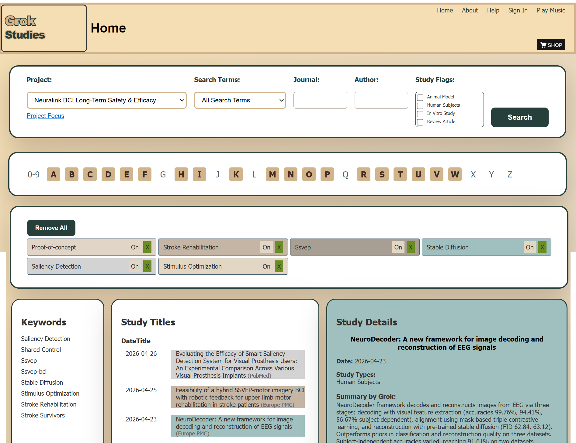 Public Home Page
